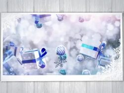 Christmas Greeting Card (silver, blue) Stock Footage