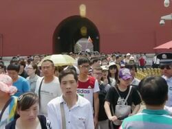 Domestic tourists take the rein of tour market in China Stock Footage