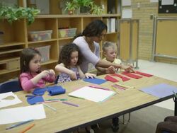 Preschool Art Time Stock Footage