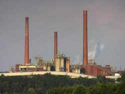 PAL:briquette factory Stock Footage