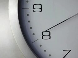 Time seconds hand nine    TI Stock Footage