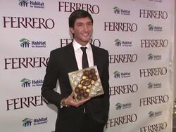 Evan Lysacek at the Ferrero Chocolates and Evan Lysacek Fashion Event at New York NY.  Stock Footage