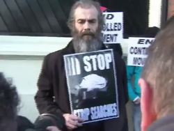 Colin Duffy protesting News Clip