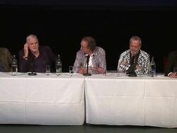INTERVIEW - The cast on the popular sketches and audience objectivity at the Monty Python press conference, on 30th June 2014 in London, England Stock Footage