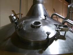 MS Brew kettle / Wau, Western Bahr el Ghazal, Sudan  Stock Footage