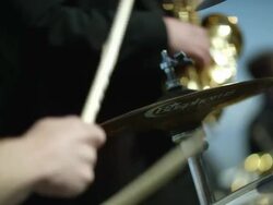 Outdoor Orchestra - Drummer Stock Footage