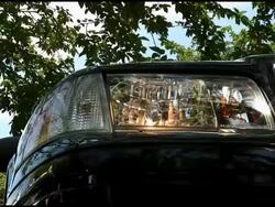 Police Car: Flashing Headlight / Headlamps Stock Footage
