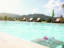 Swimmer in a Swimming Pool Stock Footage