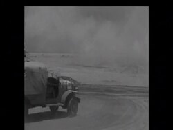 SYND 2-7-69 ISRAELIS BUILD ROAD ACROSS SINAI DESERT News Clip