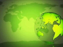 Seamless loop of green glass globe Stock Footage