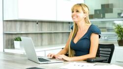 Business woman giving a handshake Stock Footage