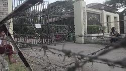 CLEAN : People wait outside prison as Myanmar frees student activists News Clip