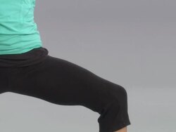 CU Women doing yoga on white stage / Portland, Oregon, USA Stock Footage