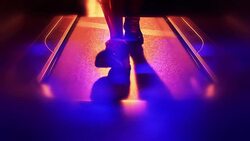 Treadmill and Fitness Exercising Stock Footage