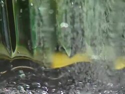 Close up of glass with mineral water Stock Footage