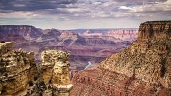 Rain in the Grand Canyon - Time Lapse Stock Footage