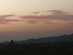 WS View of Sunset at mountains / South Of Peru, Nazca, Peru Stock Footage