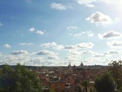 Panoramic view of Rome  from Pincio Hill Stock Footage