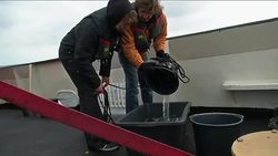 Greenpeace measure water pollution near stricken oil rig News Clip