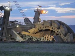 Giant bucket wheel Stock Footage