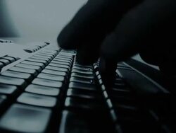 Typing on a keyboard Stock Footage