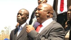 Malema addresses supporters outside court News Clip