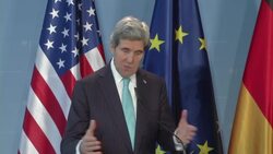 Kerry meets Steinmeier and Merkel, comments on Syria, Ukraine and NSA News Clip