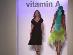 Amahlia Stevens walks the runway during the Vitamin A by Amahlia Stevens swimwear 2013 show at Vitamin A by Amahlia Stevens - MBFW Miami Swim 2013 Stock Footage