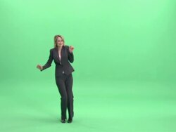 WS, Businesswoman dancing in studio Stock Footage
