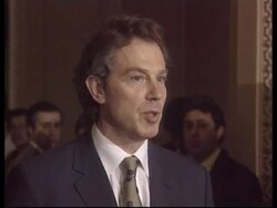 USA: BRITISH PM BLAIR KOSOVO PRESS CONFERENCE (2) News Clip