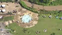 Aerials of Hyde Park including the Serpentine News Clip