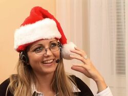 HD: Customer Service At Christmas Stock Footage