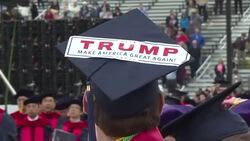 CLEAN : Liberty University students talk Trump at graduation News Clip
