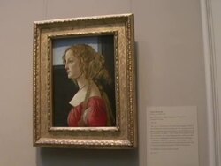 NY exhibition showcases Italian renaissance portra Stock Footage