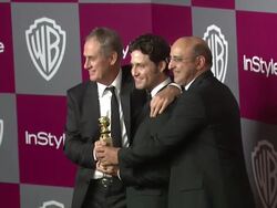 Producers of 'Carlos' at the 2011 InStyle/Warner Brothers Golden Globe Awards Party at Beverly Hills CA. (Footage by WireImage Video/GettyImages) Stock Footage