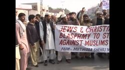 CLEAN : Protest in Pakistan to condemn Charlie Hebdo cartoon News Clip