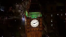 Aerial shots of Big Ben and the London Eye News Clip