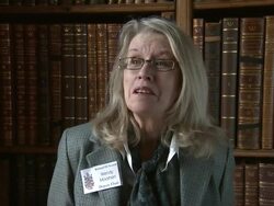 INTERVIEW - Wendy Moorhen on the excitement of discovering the real face of Richard III and how it comes to life at the Richard III Facial Reconstruction Unveiling at the Society of Antiquaries, London on 5th February 2013 Stock Footage