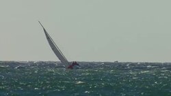 HD 1080i :Sailboat . Voilier Stock Footage