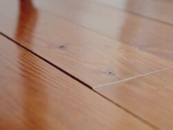 DOLLY: Hardwood floor Stock Footage