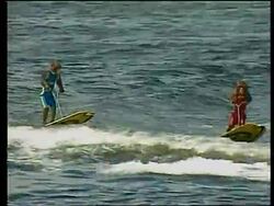Japan - Water skiing monkeys News Clip