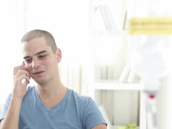 HD: Cancer Patient Receiving Chemotherapy. Stock Footage