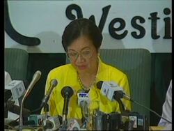 PHILIPPINES: CORAZON AQUINO SEEKS SUPPORT FOR PROTEST RALLY News Clip