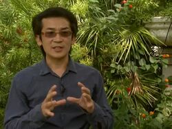 INTERVIEW: (Translation from Chinese to English) Director Te-Sheng Wei on producer John Woo at the Warriors of the Rainbow Interviews: Venice Film Festival 2011 at Venice . (Footage by WireImage Video/Getty Images Entertainment Video) Stock Footage