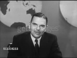 1953: NEW YORK, NEW YORK: ON SET: MS Governor of New York Thomas E. Dewey sitting behind desk, SOT talking about non-Communist Chinese people throughout Southeast Asia, if they become Communist, fears for free people, Formosa is free China. Instructional Video