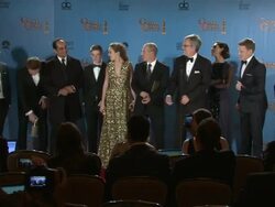 SPEECH - Damian Lewis on how he gets into the moment of the interrogation scene. Stock Footage