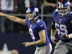 Lawrence Tynes kicked a 37-yard field goal as time expired, as the Giants beat the Cowboys Sunday night, 33-31, in front of the largest crowd in NFL regular season history. It was the regular season debut of the Cowboys' $1.15 billion stadium. (Sept. 21) News Clip