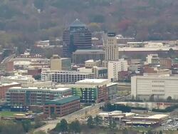 WS AERIAL View of Buildings at Raleigh - Durham airport / North Carolina, United States Stock Footage