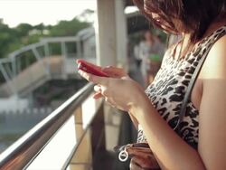 life with smartphone in capital city Stock Footage