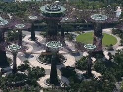 A Walk Through Singapore's Gardens By The Bay Stock Footage